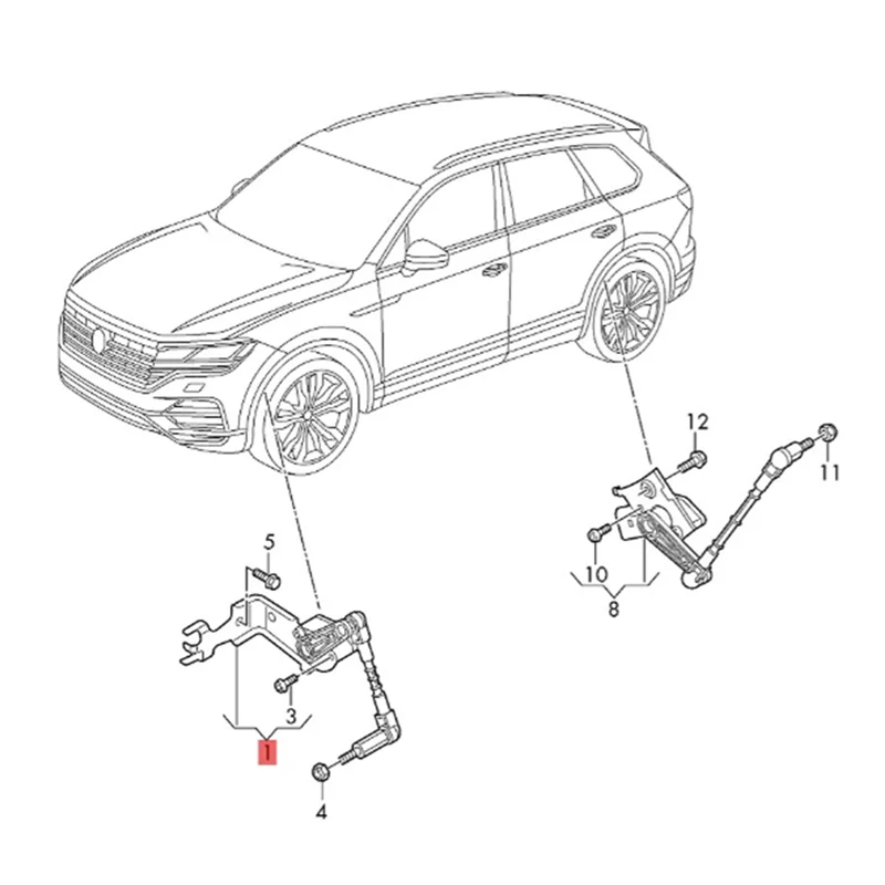 4М 0941286 Датчик уровня жидкости передней правой фары для VW Touareg 18-24 Audi Q7 Q8 SQ7 SQ8 E-Tron