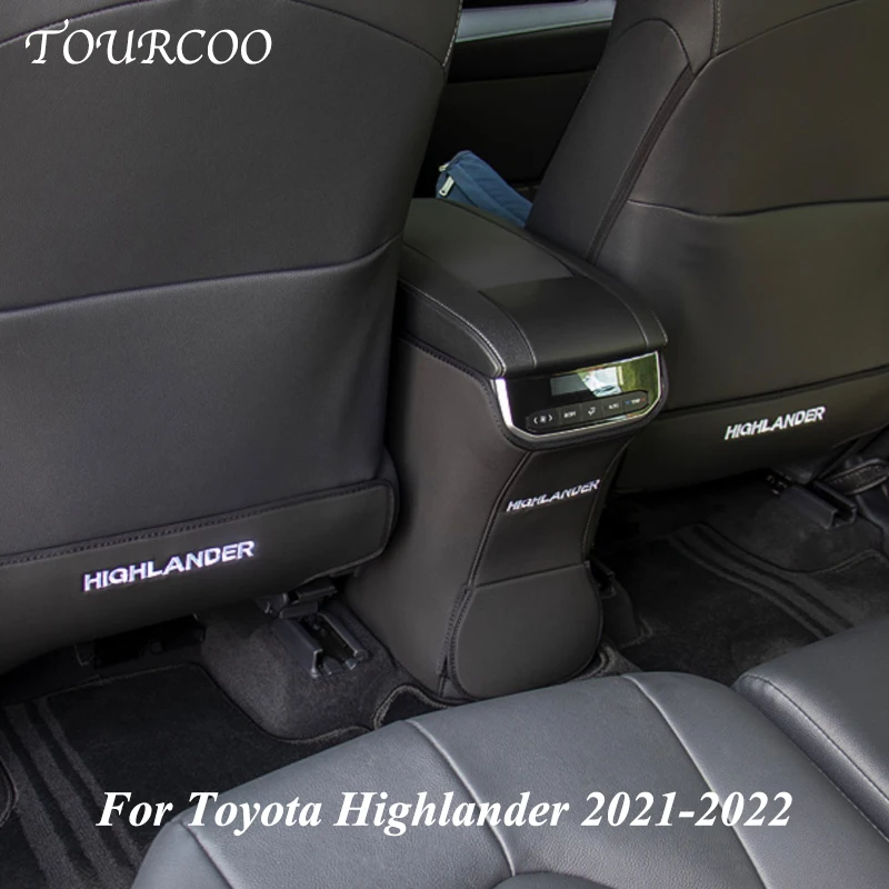 

For Toyota Highlander 17-22 Rear Seat Anti Stepping Pad Cover Children Anti Kick Pad Mat