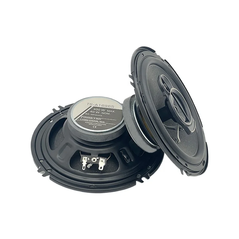 Фото 6-дюймовые 3-полосные коаксиальные автомобильные динамики Max Power 400W 4ohm TS-A1696S NOM, мощность 40W, PP-конус, 30Hz-36KHz, с твитером и маской для динамика. №4