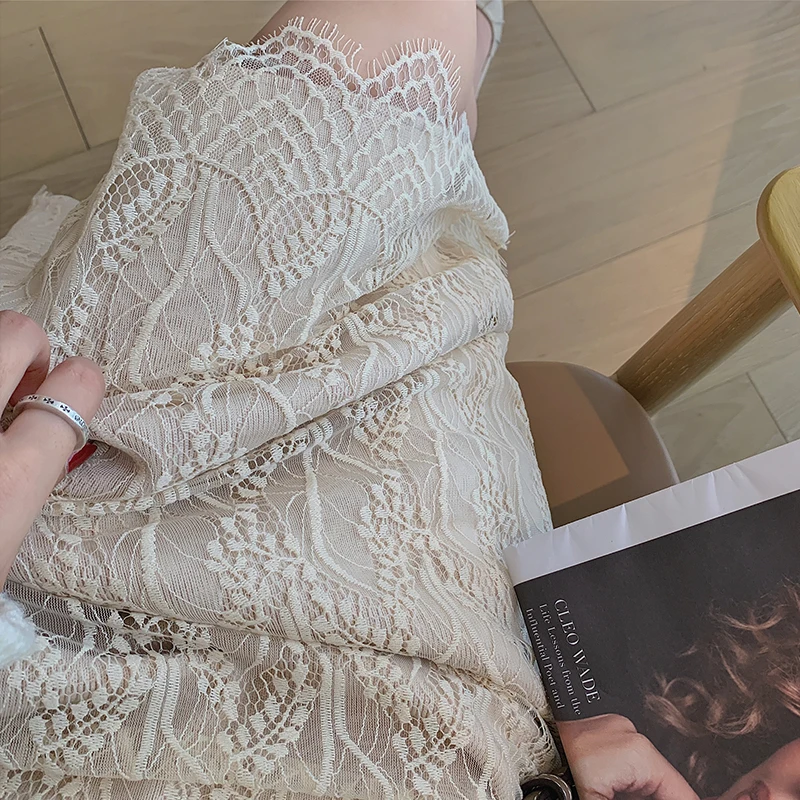 

Temperament French Elegant Faldas Mujer Slim High Waist Wrap Hip Black Irregular Lace Knit Skirt Women Fashion Bottom Clothes