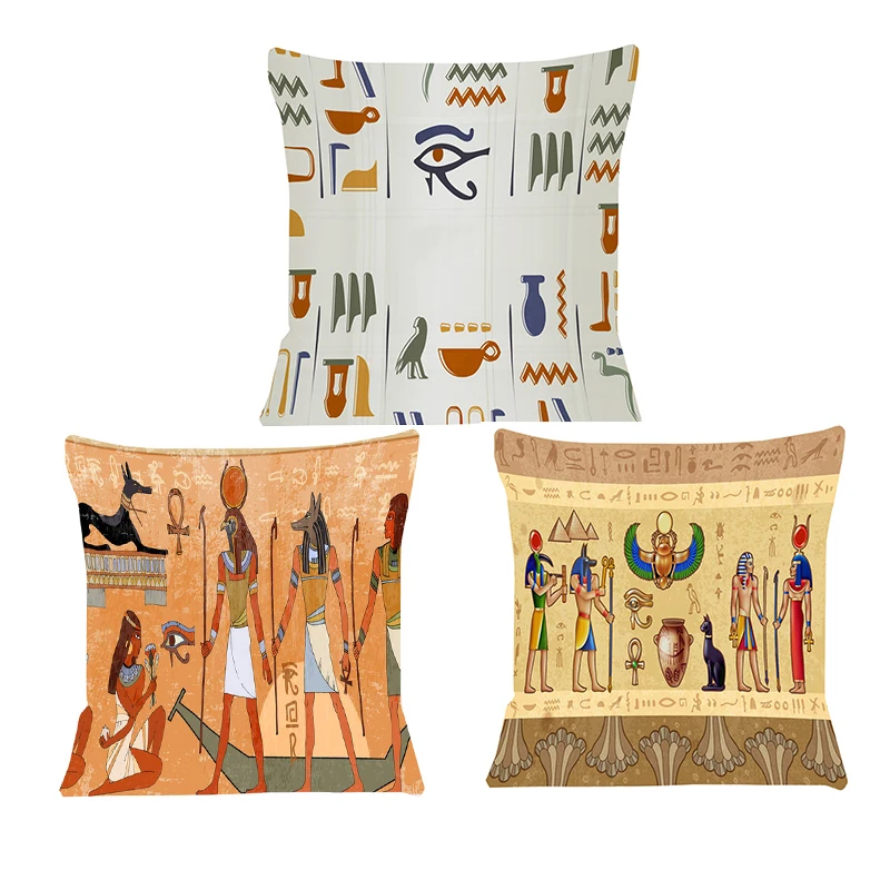 Ancient Egypt Egyptian Cushion Cover for Sofa Pillow Case Cover Seat Car Throw Pillowcase For Home Decorative 127