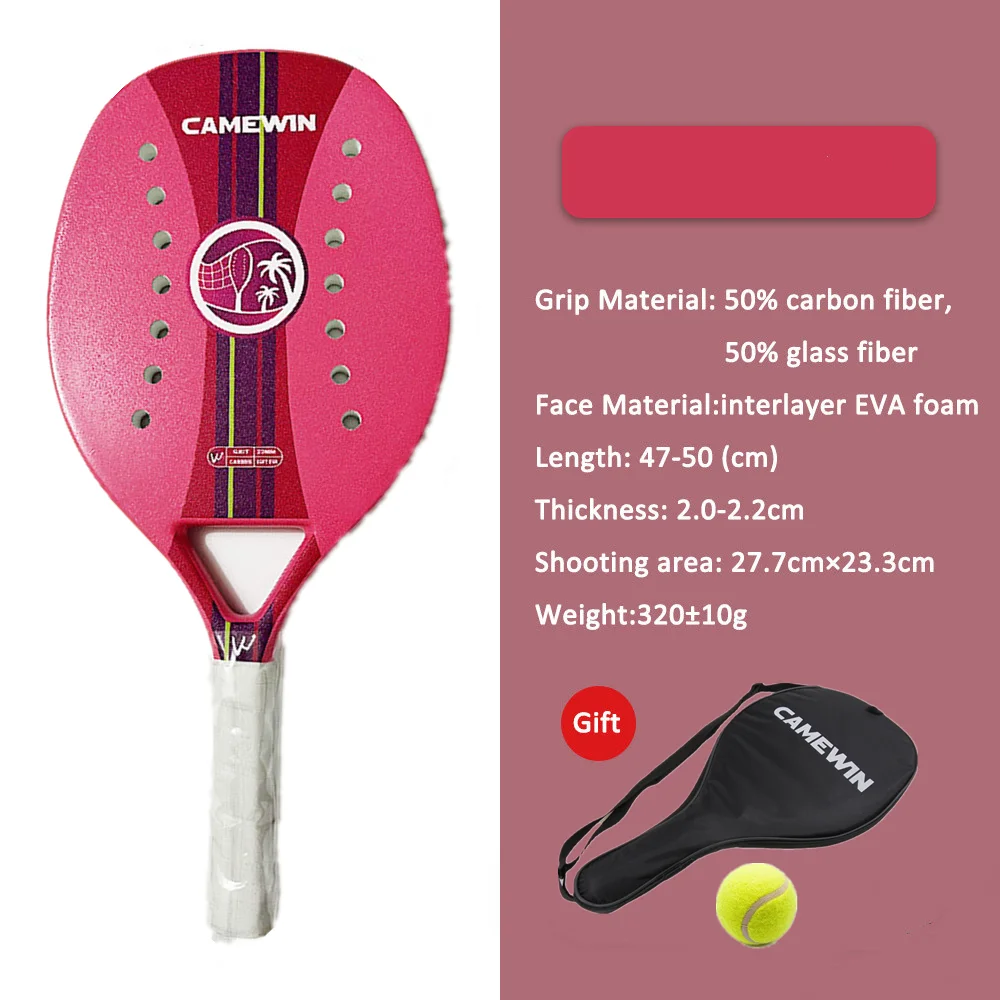 

2022 Lightweight Raquete Beach Tennis High Quality Raquete Beach Tennis Carbono Outdoor Sports Racket Padel with Bag