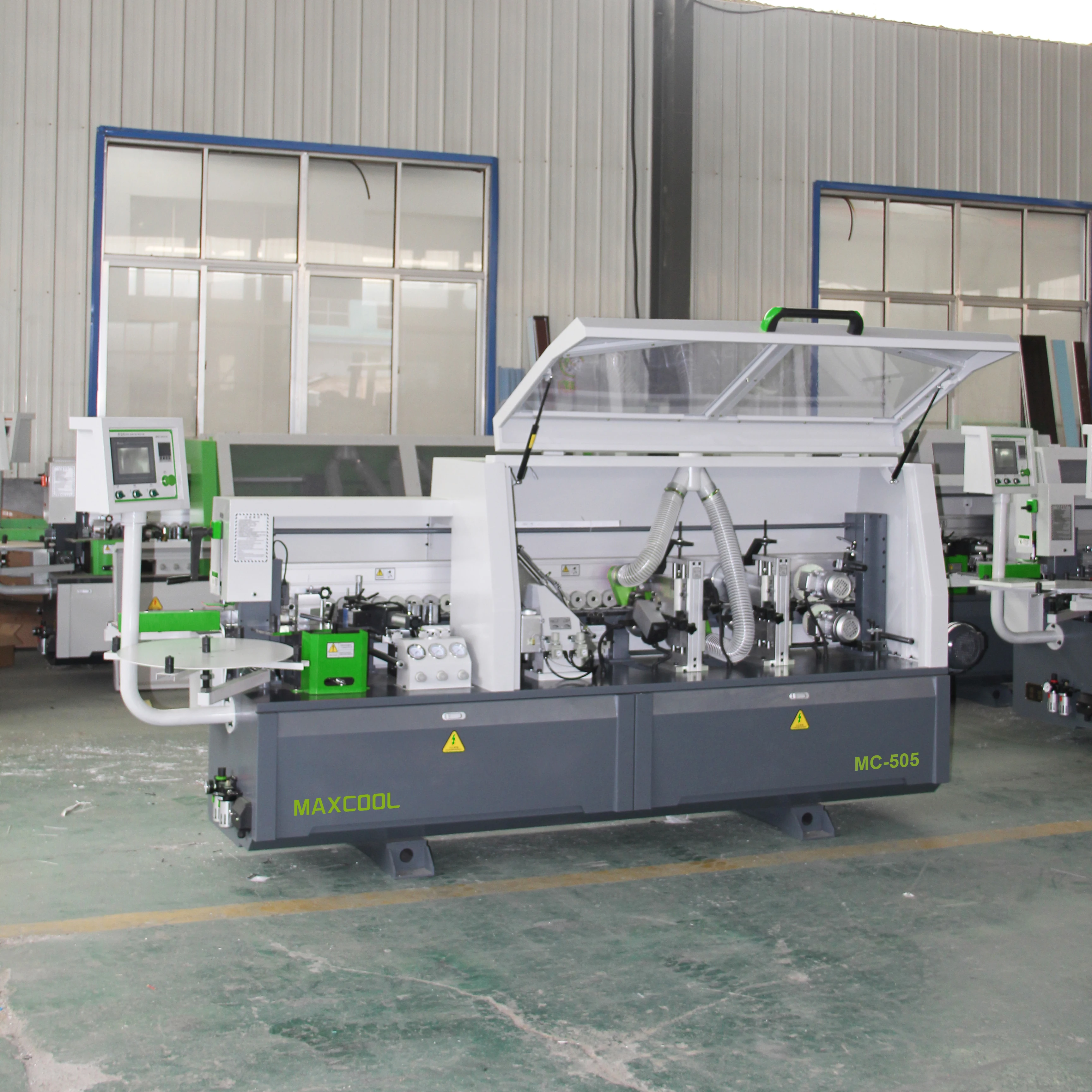 

Full Automatic Edge Banding Machine with Gluing End+Fine Trimming Scraping Buffing 5 Function