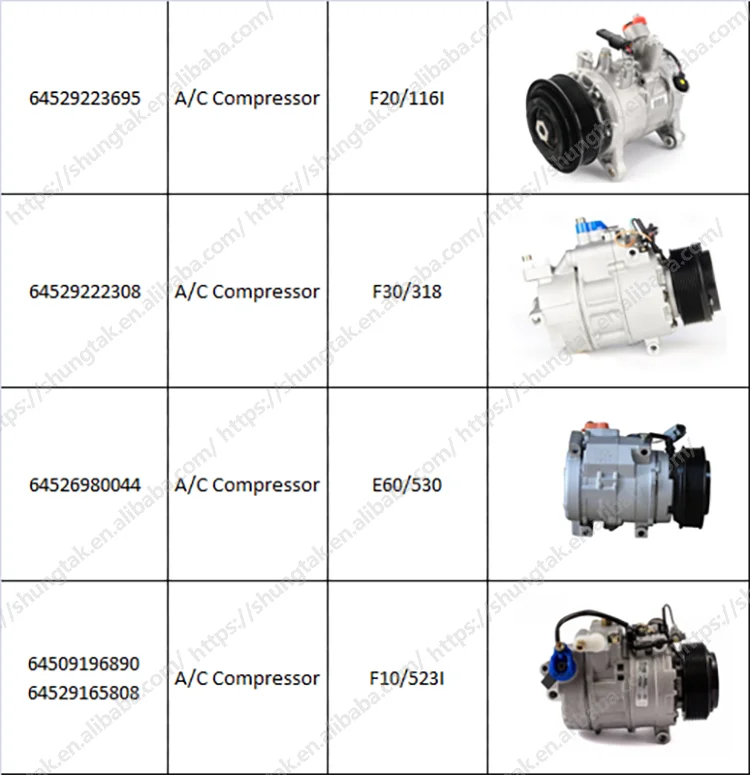 Фото Оптовый компрессор кондиционера ShungTak для Mercedes-Benz C292 W166 X166 C217 W222 X222, OE 0008307100 №2