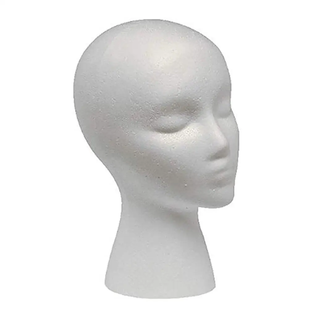 

Foam Head Practical Mannequin Head Dummy Head Female Head Model Hat Wig Glasses Convenient Prop Display