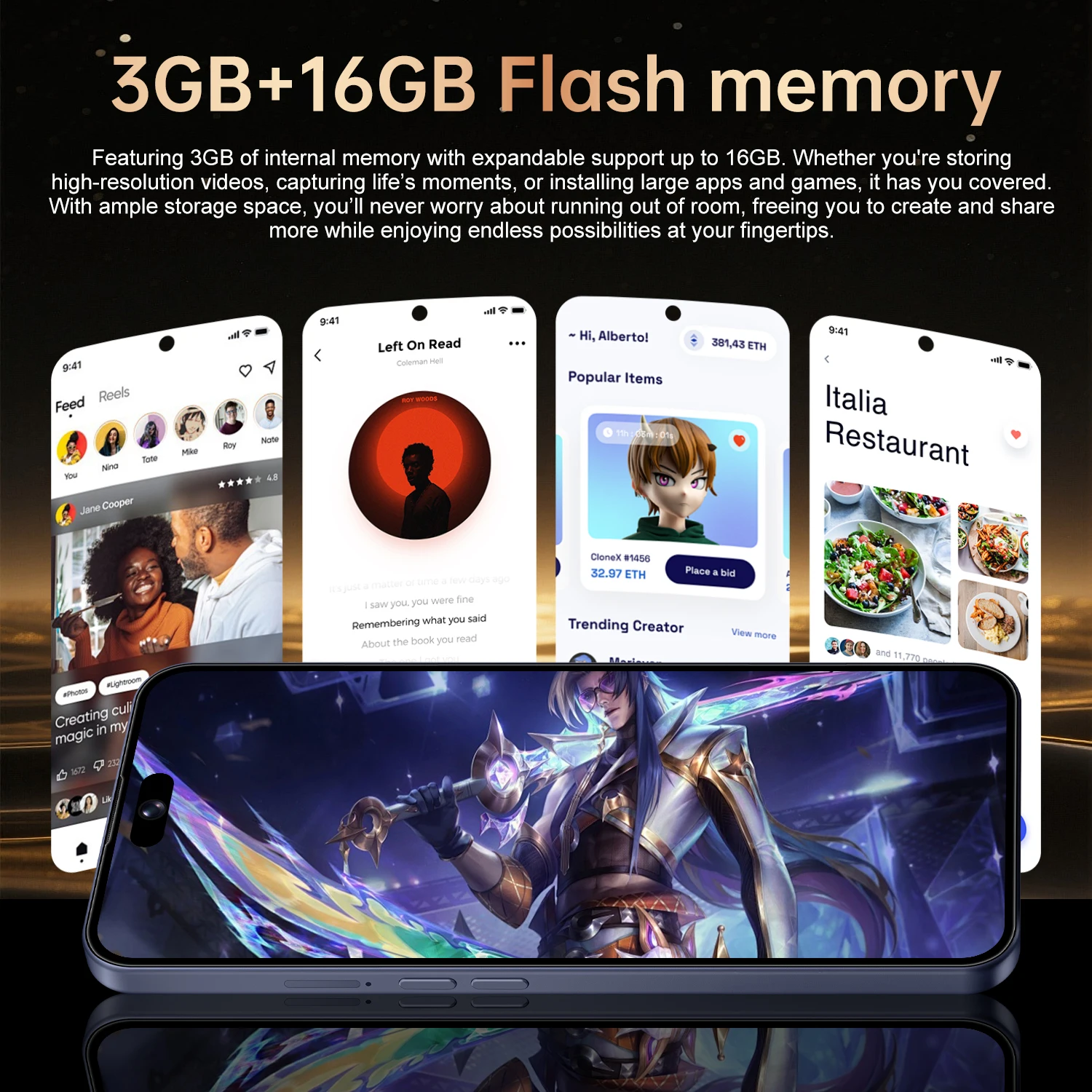 Фото Смартфон IVMI 17Pro Max на Android 10.0, экран 6.7 дюймов, 3+16 ГБ, 5+13 МП камера, 3500 мАч, поддержка Google Play Store. №5