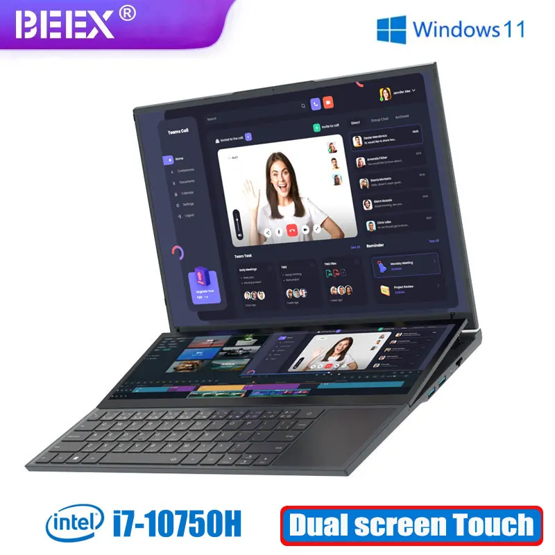 Ноутбук BEEX Core i7 10750H 16 дюймов 14 сенсорный экран |