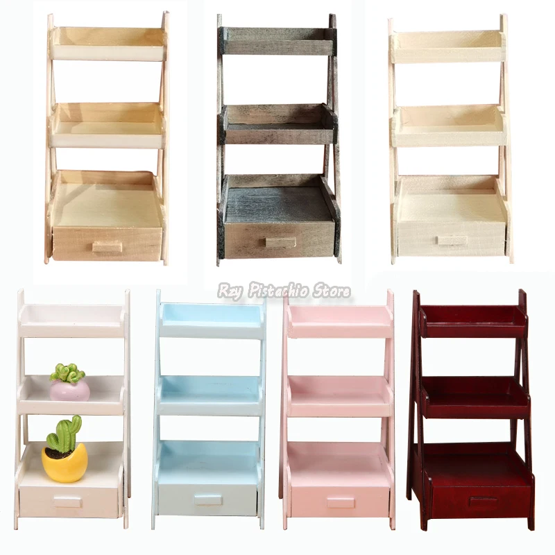 

Кукольный домик 1/12, Миниатюрная игрушка, искусственная подставка для цветов, Детская модель, декор мебели, трехслойный набор искусств