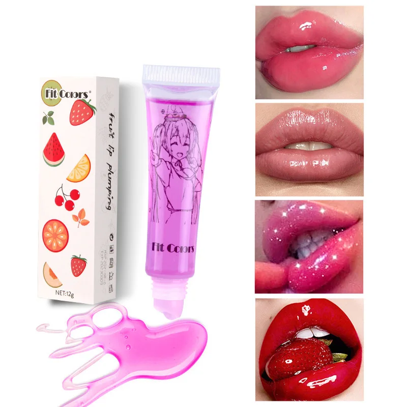 

Crystal Lip Base Makeup Plump Serum Lip Enhancer Gloss Lip Plumper Oil Crystal Jelly Moisturizing Lip Tint Shiny Clear Lip Care