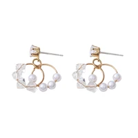 silver color full rhinestone wheat ear hoop earrings female high end light luxury fashion exquisite jewelry gift korean earrings