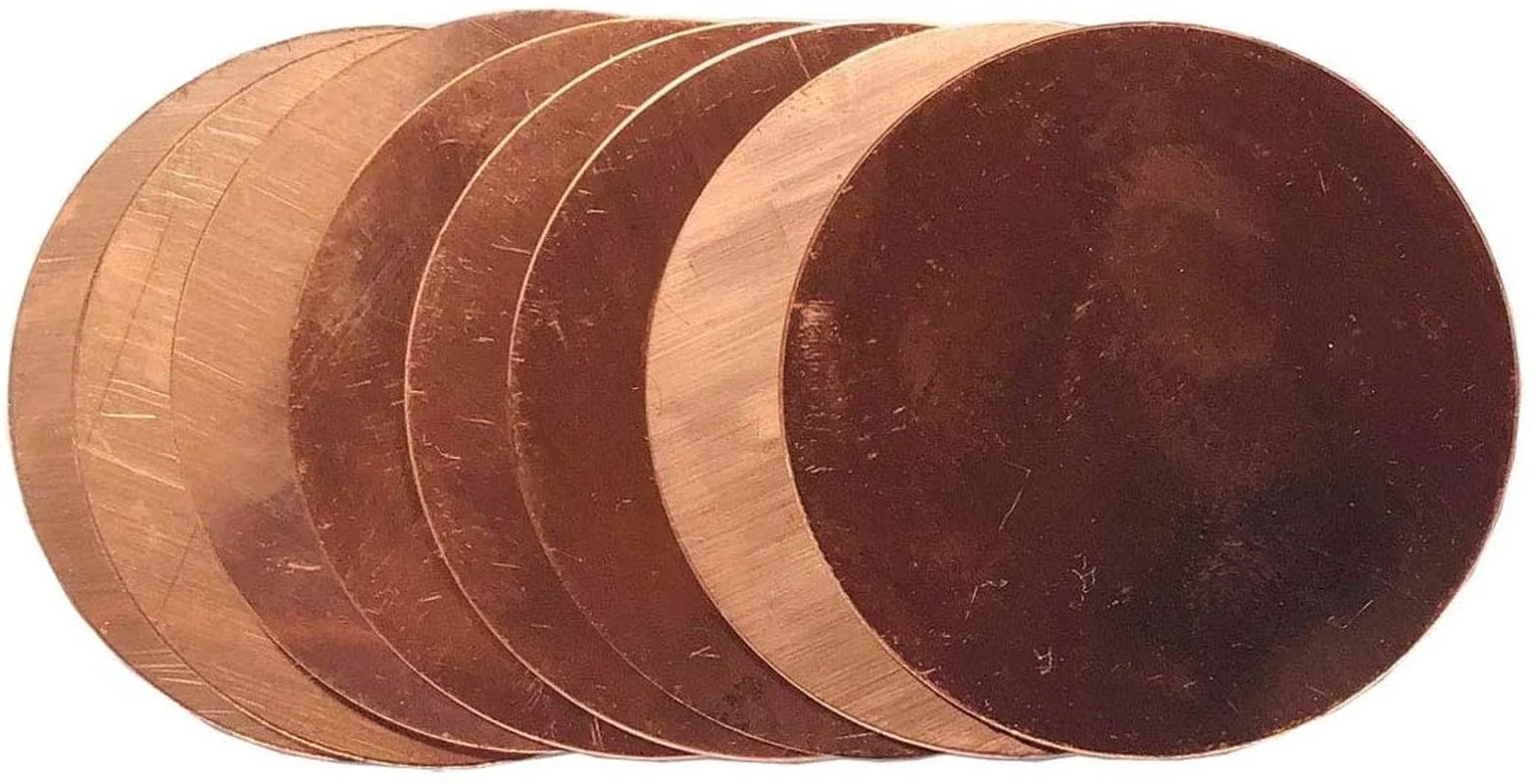 

50mm 60mm 80mm 100mm Round Circle Disc Copper Metal Stamping Blank Engraving Tag 0.8mm thickness