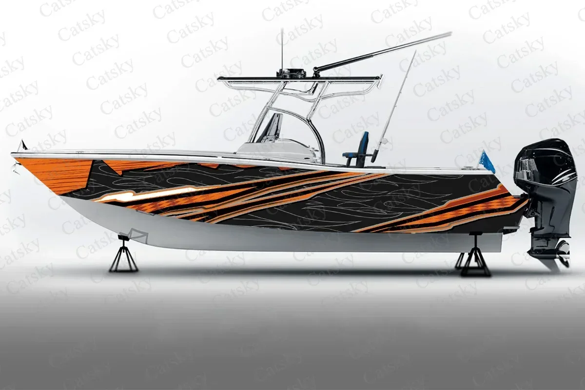 Дизайн абстрактная неправильная графика векторная наклейка на лодку упаковка