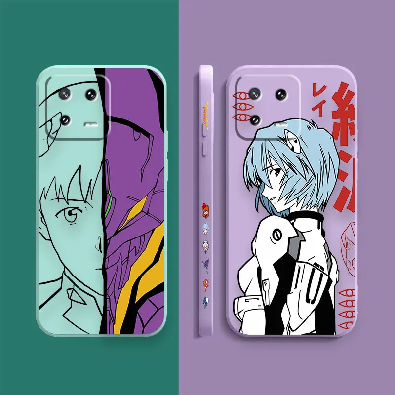 Case For Xiaomi PCOO F3 F4 F5 M3 M4 M5 X3 X4 X5 MIX 4 Black Shark 4 5 GT Pro 4G 5G Case Funda Cqoue Shell Anime E-Evangelion 02