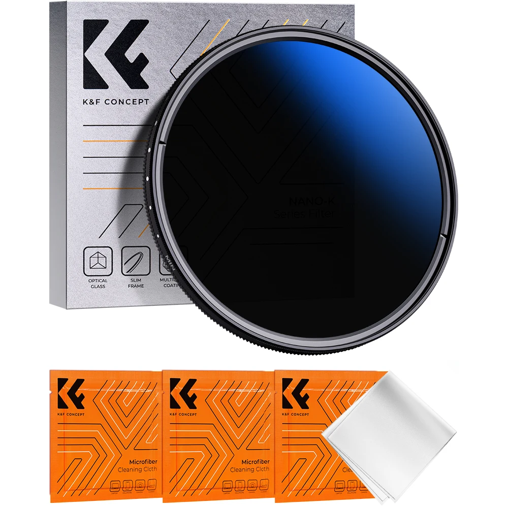 

K&F Concept 67mm ND2-ND400 (9 Stops) Unlimited Variable ND Filter Neutral Density Filter with 18 Layer Coated for Camera Lens