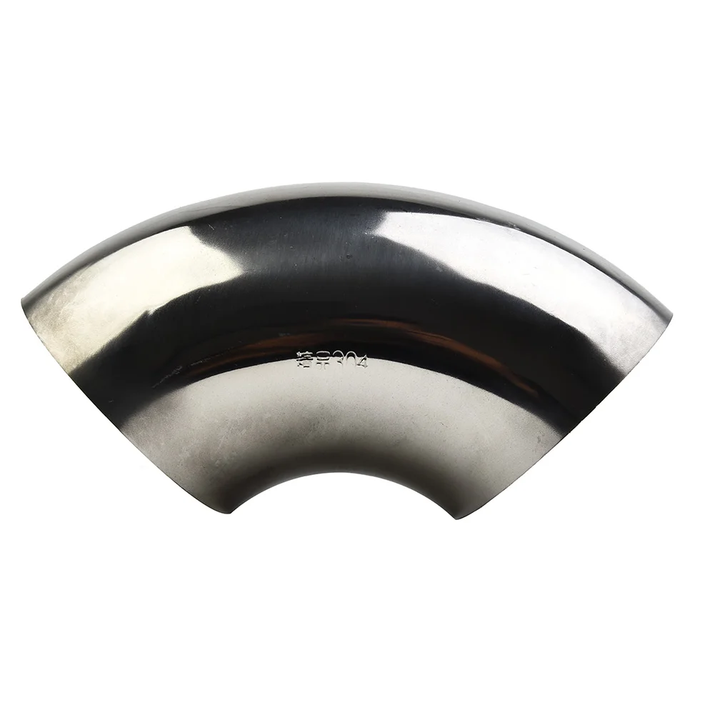 

63mm/2.5 Inches OD Sanitary Butt Weld 90 Degree Elbow Bend Pipe Stainless Steel Car Exhaust Pipe Muffler Welded Pipe