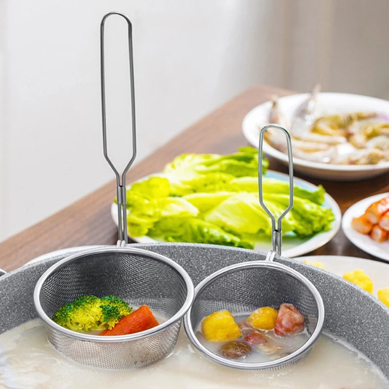 

Stainless Steel French Fries Fried Filter Spoon Hot Pot Colander Strainer Oval Skimmer Food Sieve Kitchen Cooking Tool