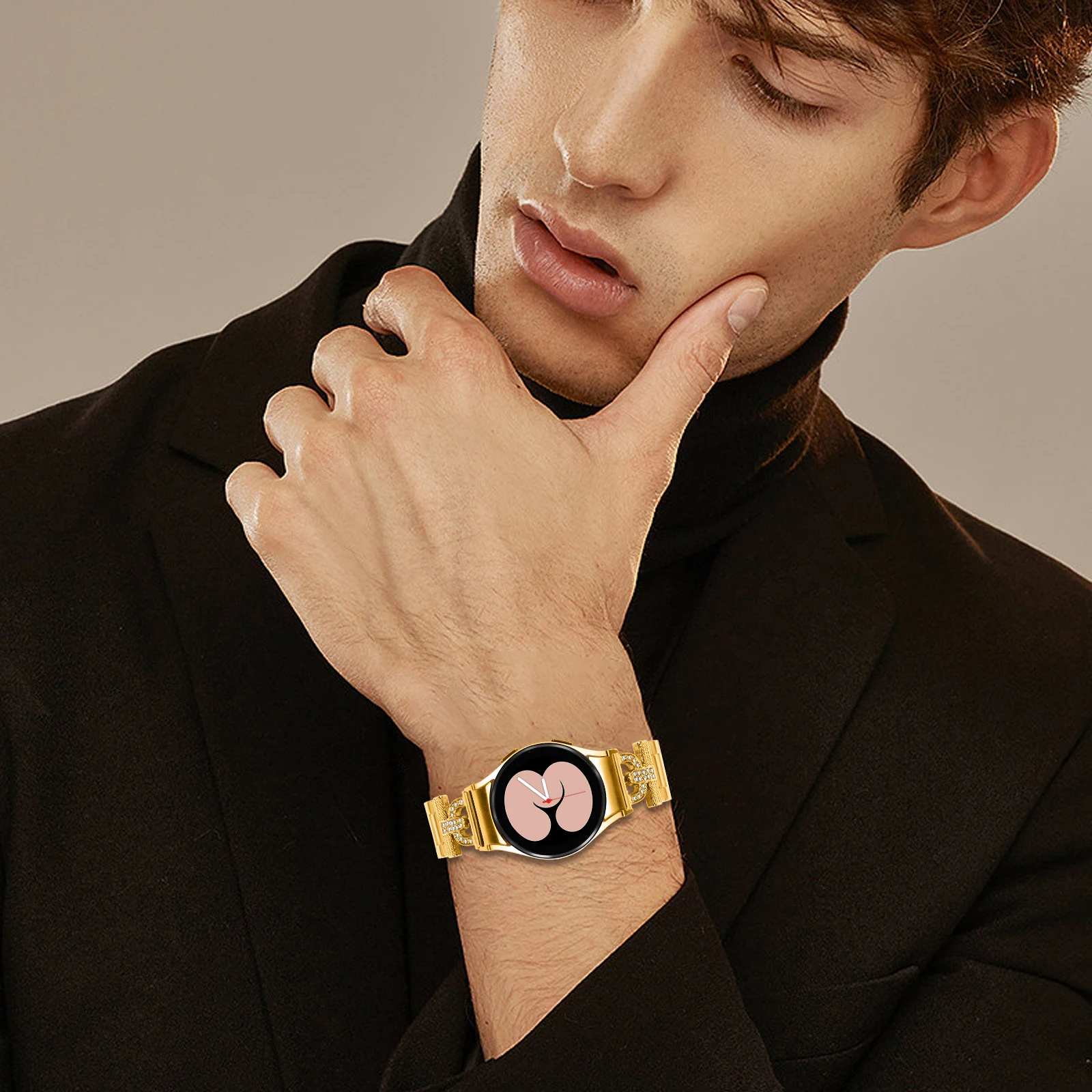 Фото Ремешок из нержавеющей стали для Samsung Galaxy Watch7 6 5 4 40 мм 44 мм 5pro Металлический браслет Galaxy Watch 4 6 Classic 47 43 42 46 мм Ремешок №5