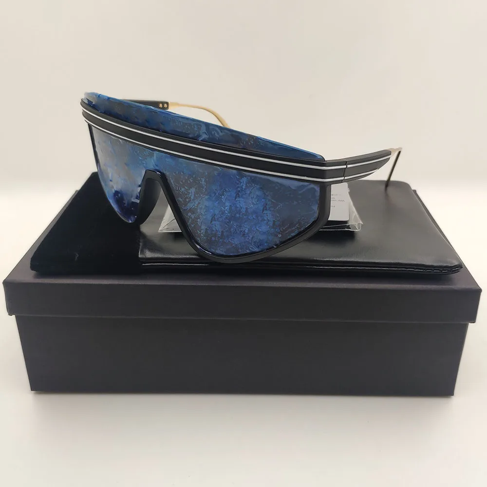 

2022 Acetate Women Black Goggle Sunglasses For Men Brand Designer Summer Futuristic Steampunk Fashion Pink For Sun Glasses UV400