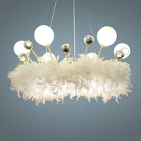 childrens master bedroom chandelier creative modern nordic chandelier cute lamp feather lamp romantic living room crystal lamp