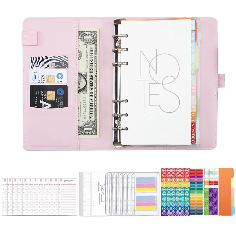 

Binder Hand Ledger 6-Hole Cash Budget Planner Organizer Creative Cash Budget Financial Planner Hand Book
