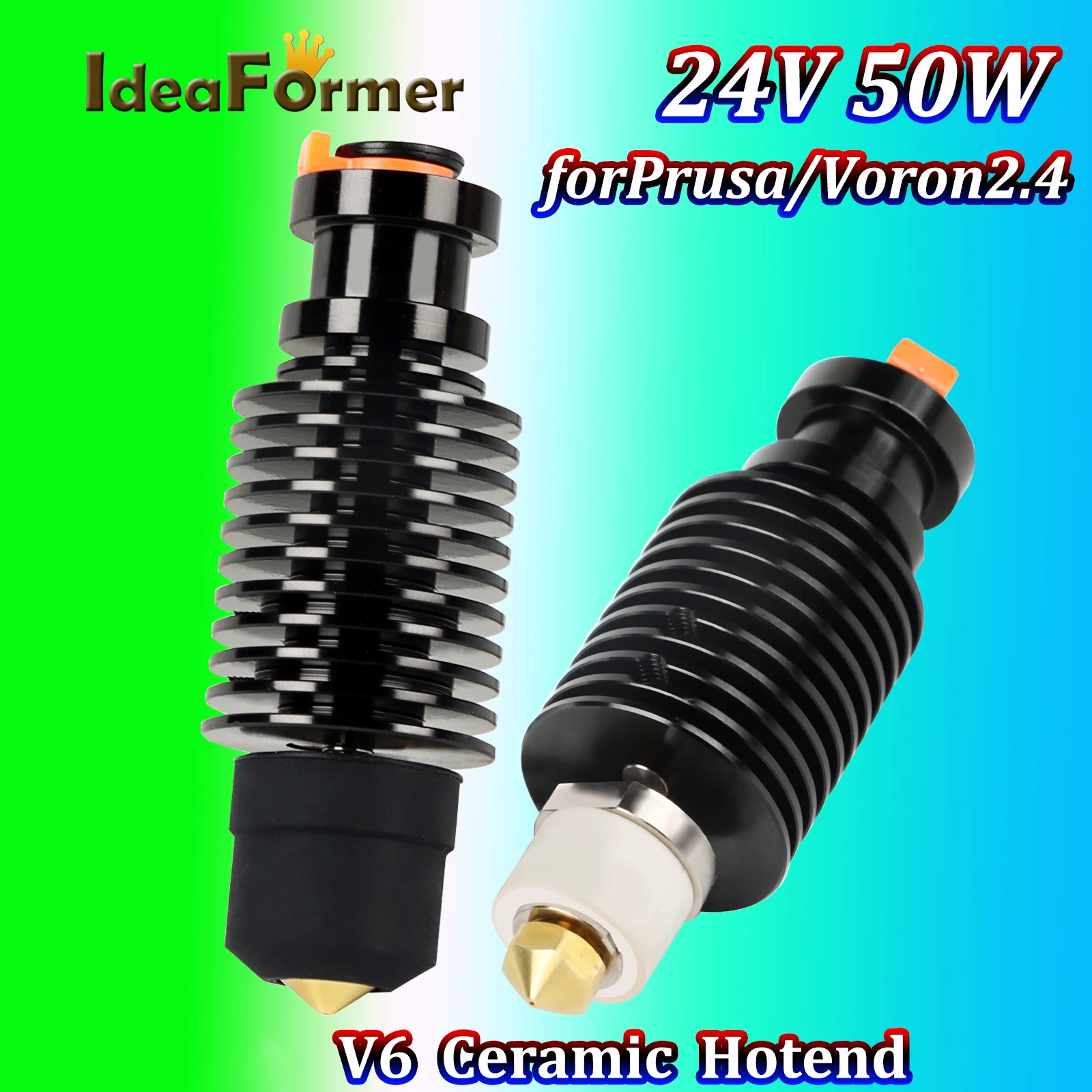 

IdeaFormer 24V 50W V6 Hotend Ceramic Heating Core Quick Heating For DDB Extruder Ender 3 CR10 i3 MK3S 3D Printer Upgrade Parts