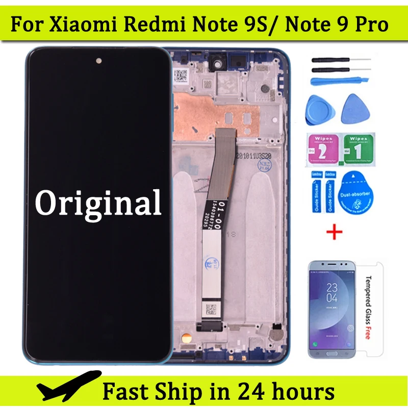 Original LCD For Xiaomi Redmi Note 9 Pro LCD Display Touch Digitizer Screen For Redmi Note 9S LCD Screen Replacement
