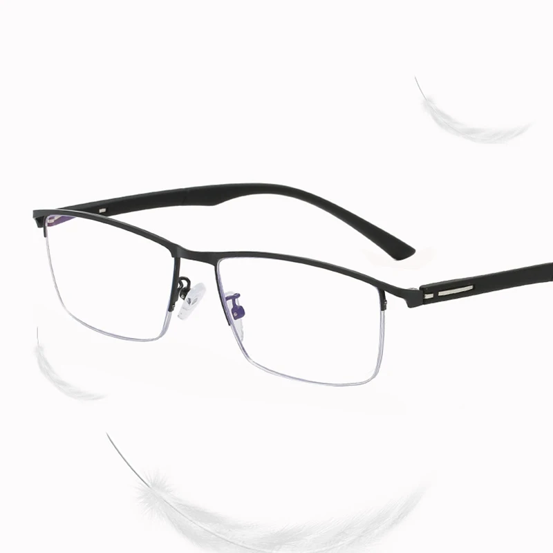 Легкие мужские очки для чтения в полуоправе с синей блокировкой прогрессивные