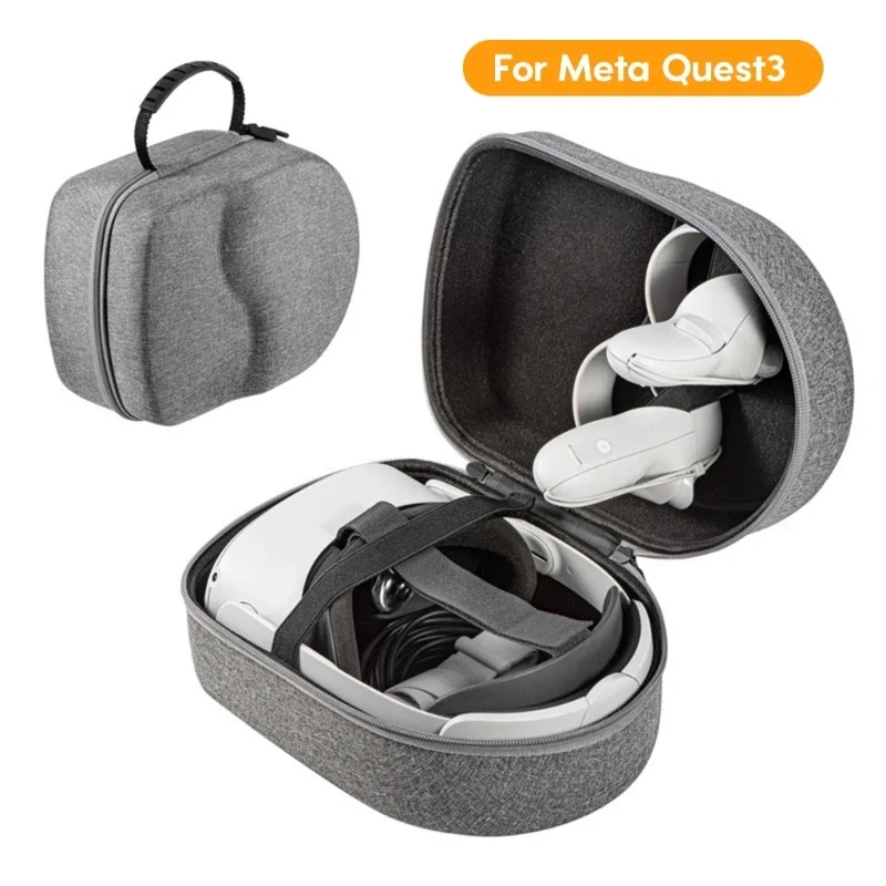 

Portable Case Bag for Meta Quest3 Gaming Headset and Controllers Convenient Storage Bag Device Protector
