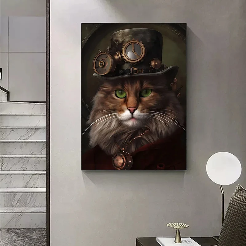 Современный стиль хлопковый холст принт ретро портрет совы лягушки черепа