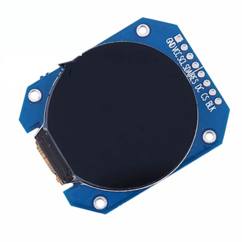 

DC 3.3V 1.28 inch TFT LCD Display Module Round RGB IPS HD 240x240 Resolution GC9A01 Driver 4 Wire SPI Interface Adapter Board