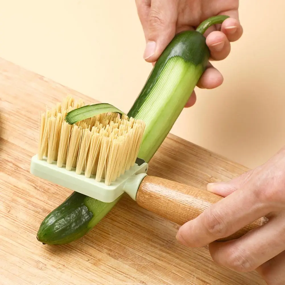 

Cleaning Brush Hanging Design Fine Workmanship Long Handle Kitchen Potato Cucumber Peeling Cleaning Brush for Restaurant