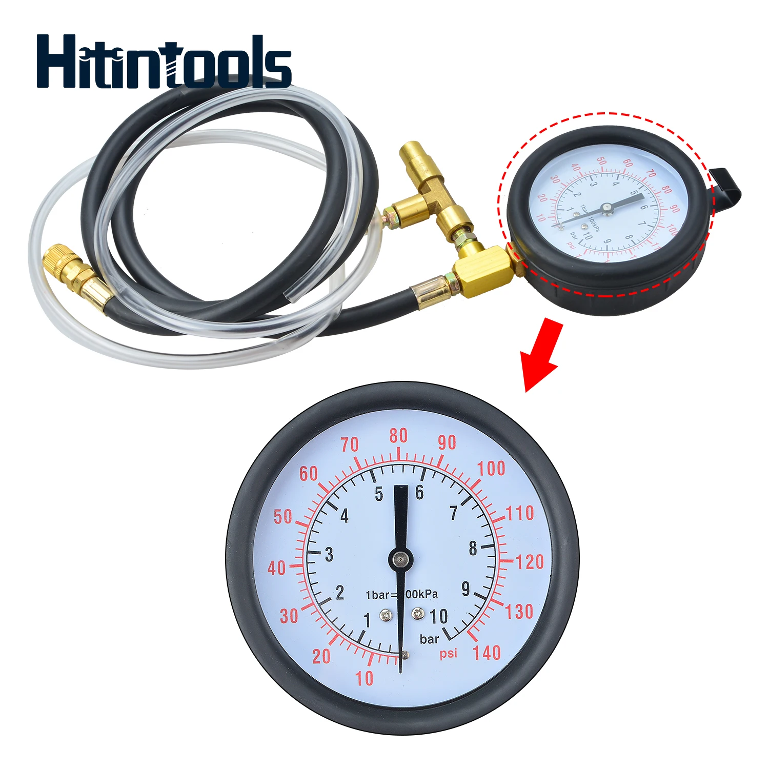 Автомобильный тестер топливного насоса инжектор Манометр давления