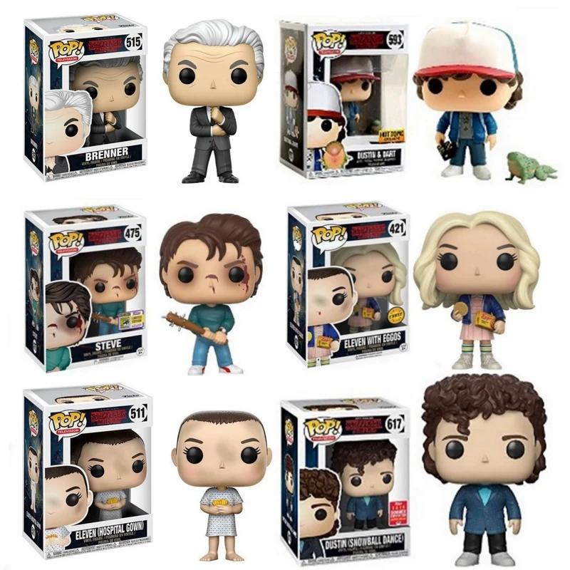 Экшн-фигурки FUNKO очень странные дела Маленький одиннадцать с эгго Дастин Стив
