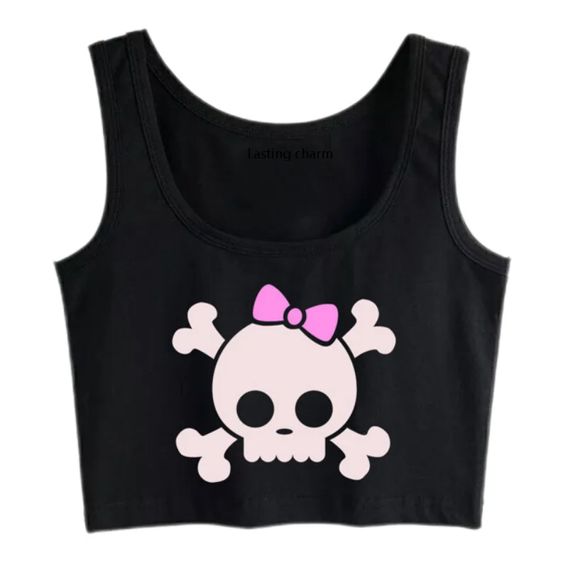 

Durable charm top beautiful harvest skull funny sexy impression female streetwear tops 2021 summers gym regatta