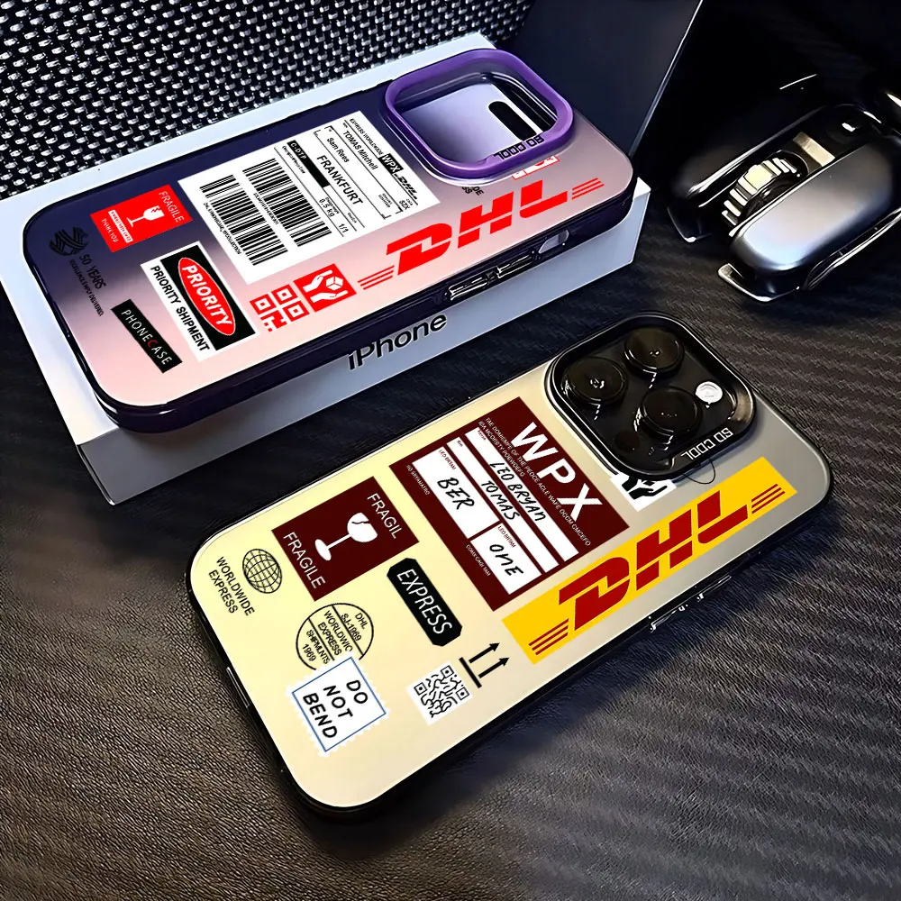 Фото Чехол для телефона Hot Trend Barcode Label D-DHL для Samsung Galaxy S25 S24 S23 S22 S21 S20 Note20 FE Ultra Plus 4G 5G, матовая задняя крышка №4