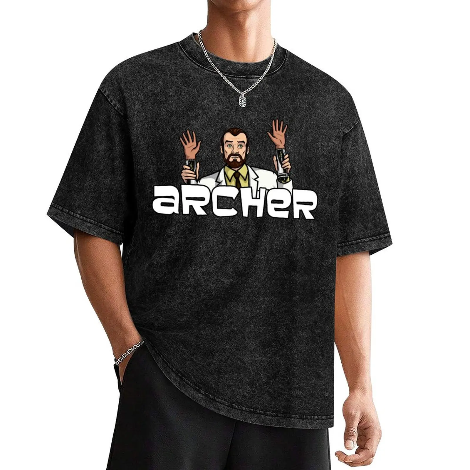 Archer Krieger Jazz Hands 83 крутая винтажная футболка с графическим рисунком для мужчин
