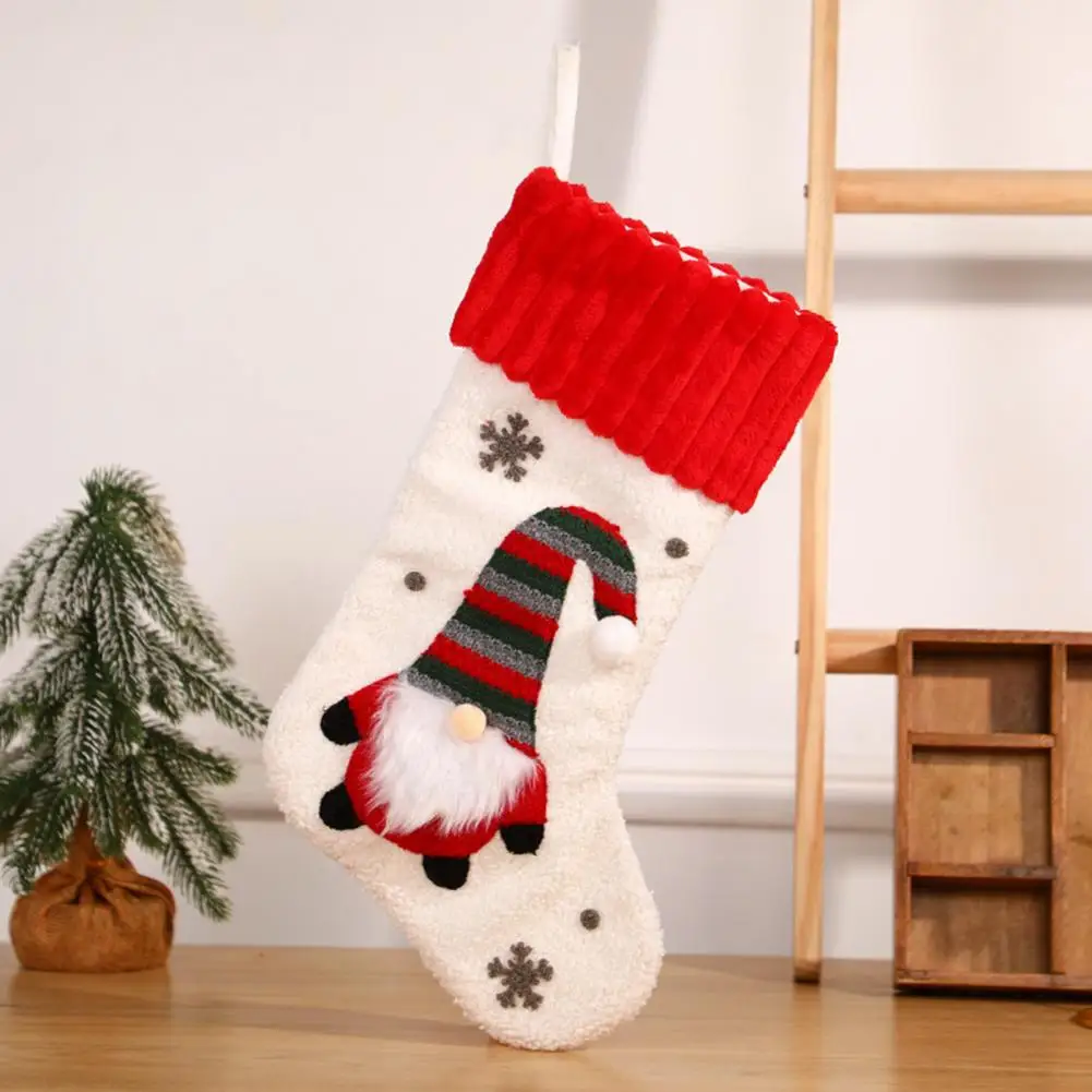 

Portable Pretty Merry Xmas Sock Pendant Anti-fade Christmas Sock Large Size Kids Gift