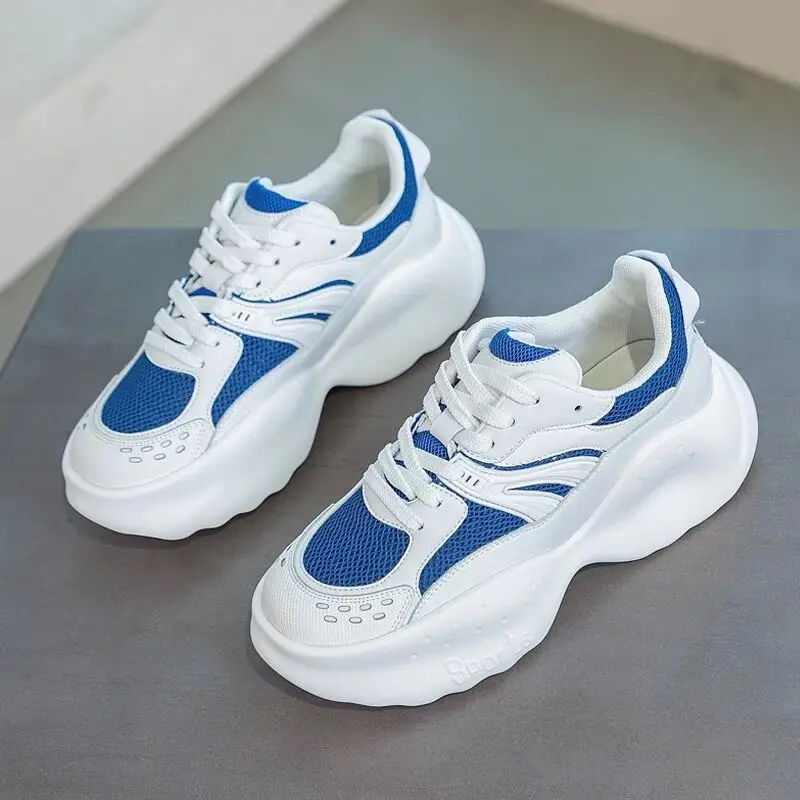 Brand Women's Sports Running Shoes Non-slip Wear-resistant Flat Shoes Women's Spring 2022 Lace-up Casual Running Sneakers Women