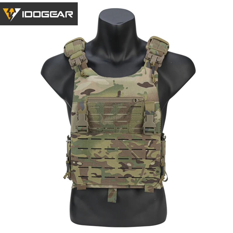 Idogear Tactical Chestrig Lsr Vest Plate Carrier Quick Release Laser Cut 500d Military Gear Airsoft |