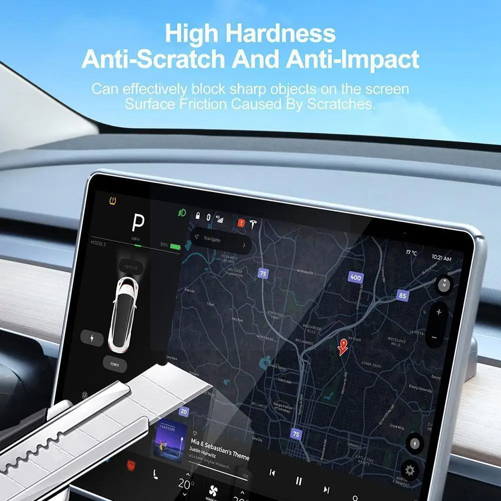 

Защитная плёнка из закаленного стекла для автомобиля Tesla Model 3/Y