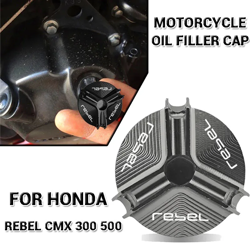 

For Honda REBEL CMX 300 500 2017 -2018-2019 motorcycle Oil Filler Cap Plug cover with LOGO Rebel