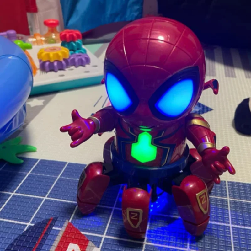 Фото Marvel удивительный Человек-Паук танцующий робот музыкальный свет электрическая игрушка кукла Человек-Паук фигурка детский забавный подарок на день рождения №1