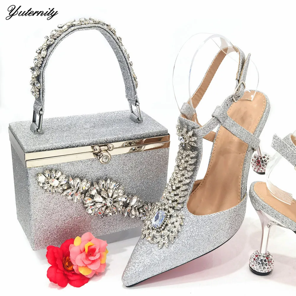 Лидер продаж женские босоножки золотого цвета комплекты обуви и сумок новейшая