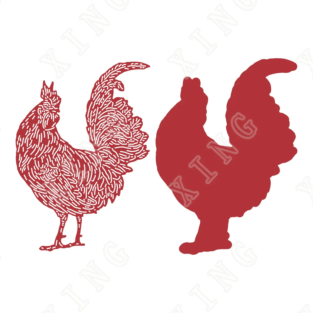

2022 New Morning Captain Rooster Cock Cutting Dies Diy Craft Wax Scrapbooking Photo Album Handmade Decoration Embossing Template