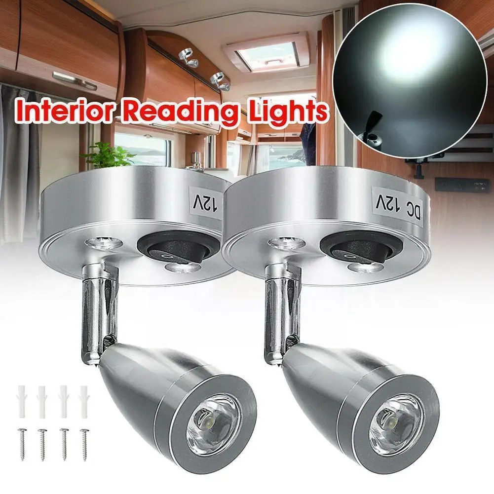 

Reading Lamps With USB Interface Switch RV Boat LED Spotlight Light Mounted Camper Wall Trailer Motorhome Lighting Bedside P8C4