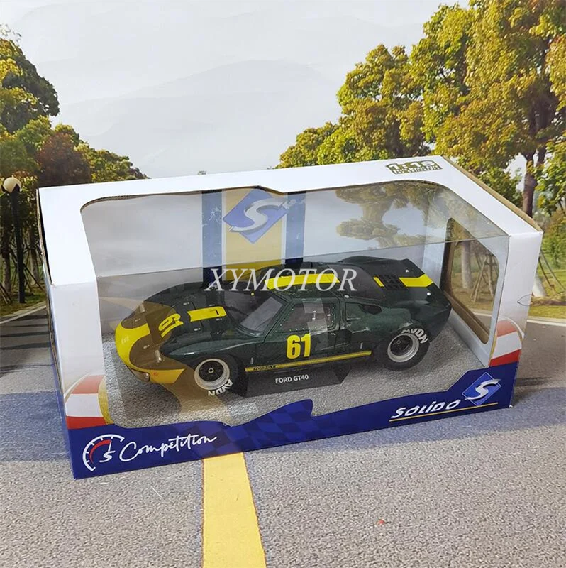 

Solido 1/18 для Ford GT40 MK1 Jim Click 1966 61 # металлическая литая модель автомобиля зеленые игрушки Хобби Подарки коллекция украшения дисплей