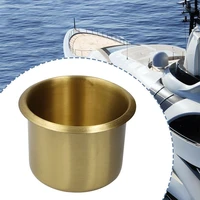 6 7x5 5cm universal caravan car rv brass drink cup holder car mount boat marine recessed drop