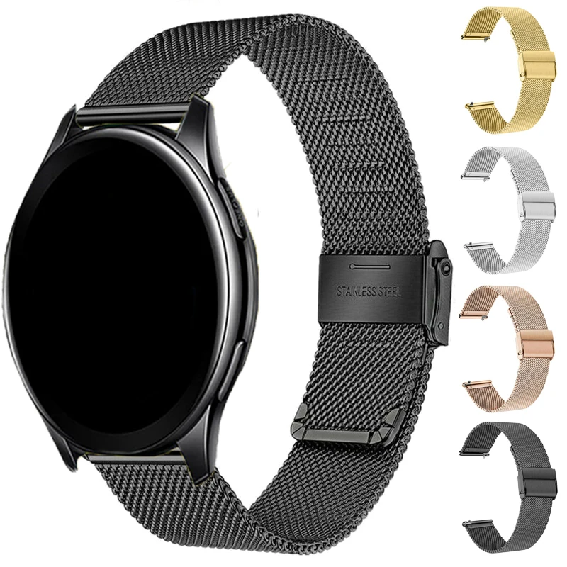 

Миланский ремешок для Garmin Forerunner 255 255S 158 55 245 645 м, металлические браслеты для Vivomove HR Vivoactive 3 4 CAME SQ 2 Plus ремень
