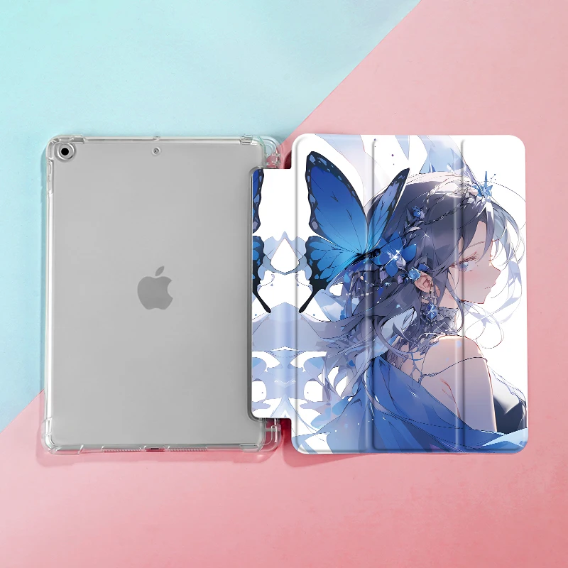 Женская модель для iPad 9/8/7 поколения 10 2 дюйма MiNi 4/5/6 с держателем карандашей чехол