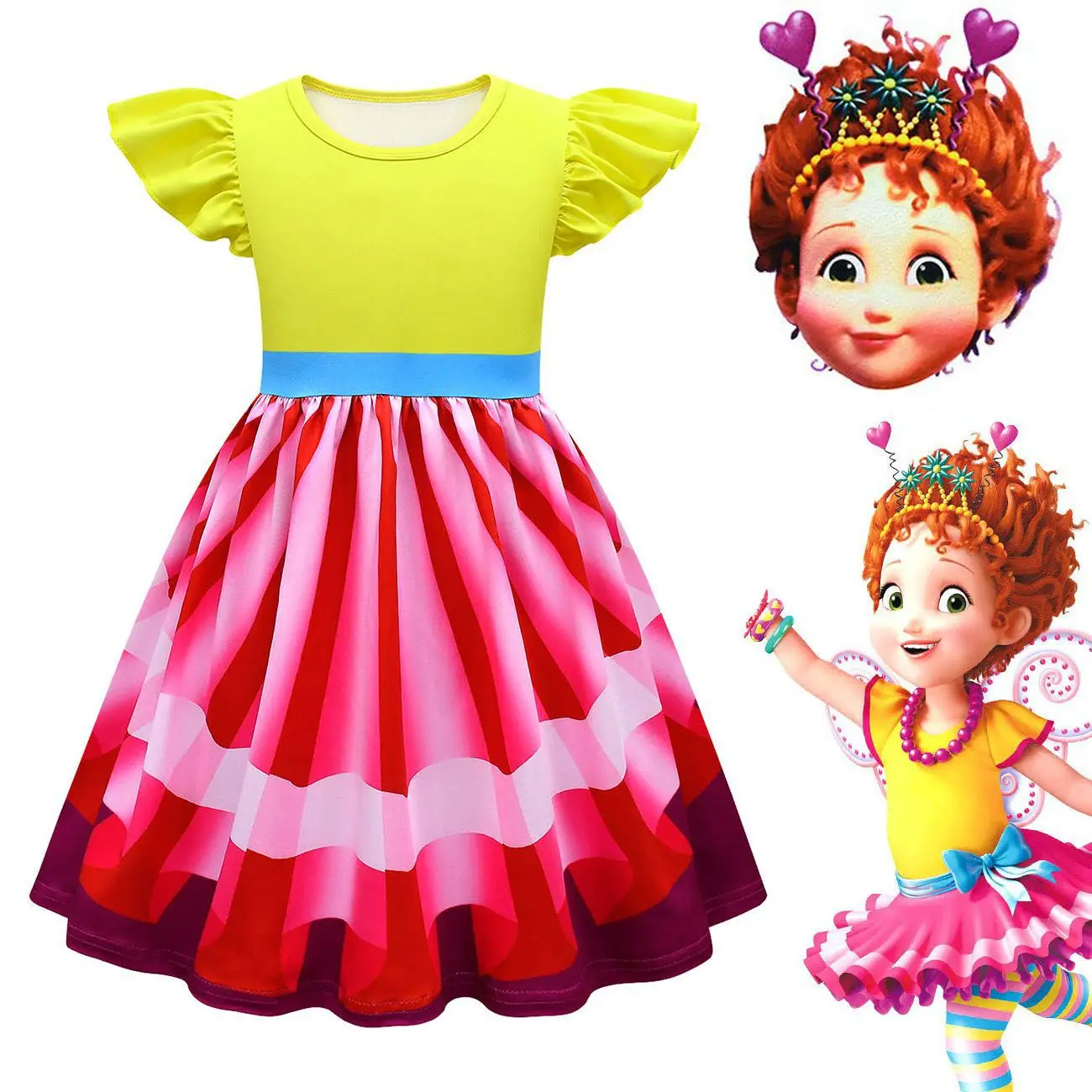 

Summer Dress Girl Fancy Nancy Teen Toddler Vestito Fille Princess Costume Roupa Infantil Frocks Children Party For Festa Clothes